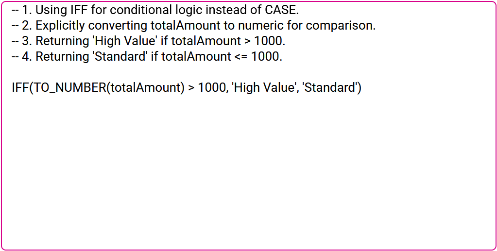 Generated expression that uses an IIF statement.