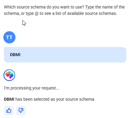 You must select a source schema.