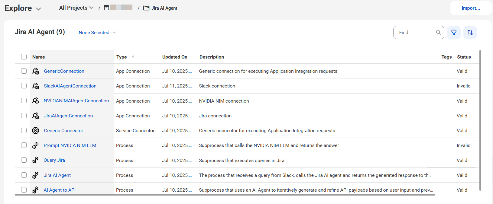 The image shows the assets that the AI Agent for Jira using NVIDIA NIM recipe package contains. The image shows the assets that the AI Agent for Jira using NVIDIA NIM recipe package contains.