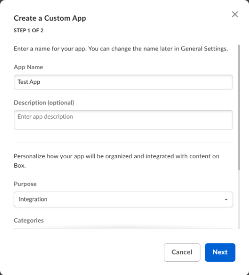 This image shows the basic application information.