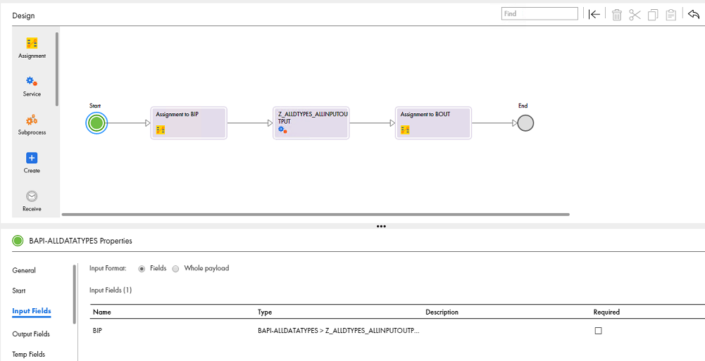 View the variables you create for the process.