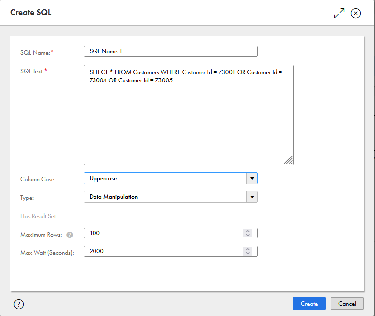 この図は、［SQLの作成］ページを示しています。
