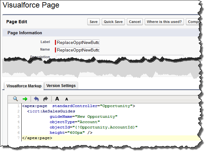 Visualforceのマークアップ