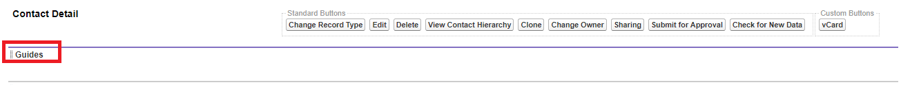 この図は、ページレイアウトの「Guides」セクションを示しています。