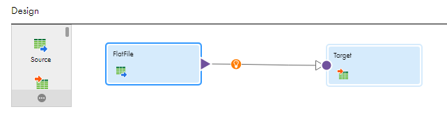 Sample mapping with a flat file source and a HubSpot target.