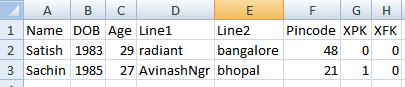 These are the XPK and XFK values for the given sample JSON file.