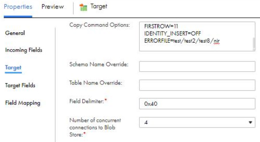 The image shows an example of the copy command options: