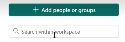The Manage access pane allows you to search for the required Azure Active Directory application that you want to add to the workspace.