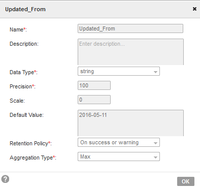 You can view the Updated_From default value of 2016-05-11.