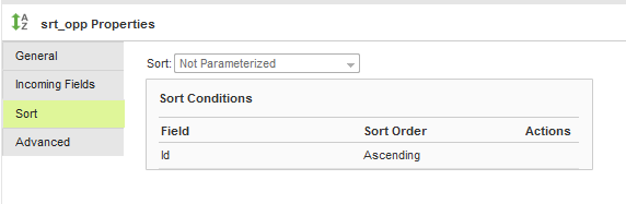 You can view the sort condition to sort data in ascending order by ID.