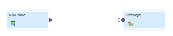 The following image shows a sample mapped source and target.