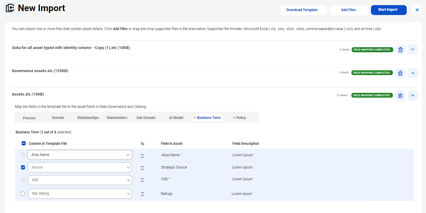 Image depicting the predefined import file.