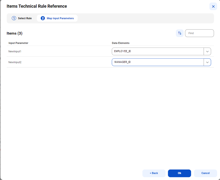 Image depicting how to map multiple input parameters to data elements.