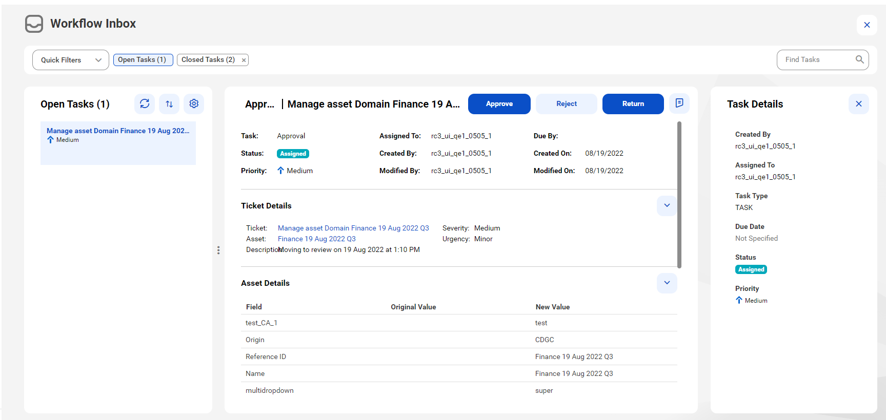 Image depicting a Workflow Inbox page.