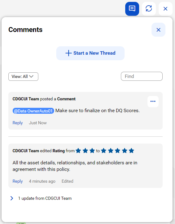 Image depicting the Comments dialog box.