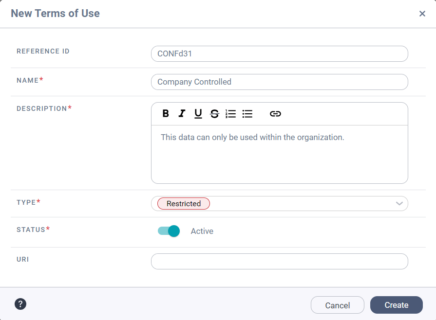 Image depicting the New Terms of Use dialog box.