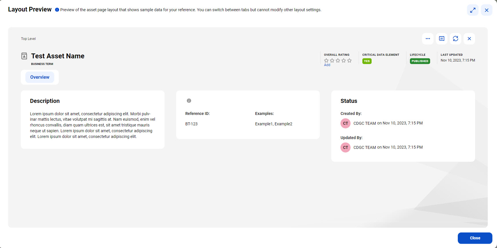 Image depicting the preview of a layout.