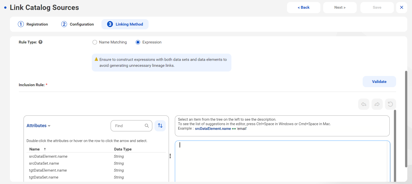 The screenshot shows the Informatica Intelligent Cloud Services selelction screen with the Metadata Command Center highlighted.