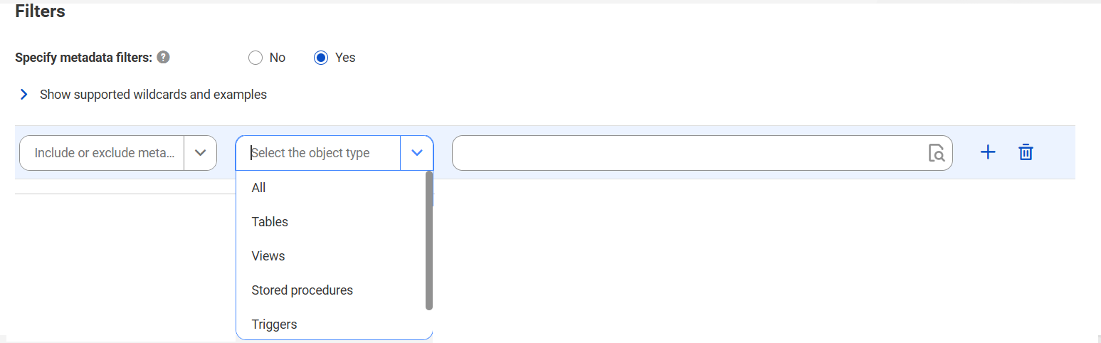 The image shows the filter conditions with the Search button.