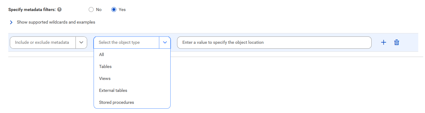 The image shows the filter conditions with the search button.