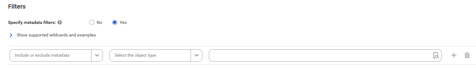 The image shows the filter conditions with the Search button.