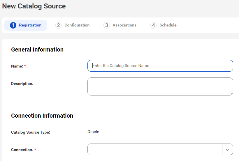 The image shows the Registration tab with General Information and Connection Information areas.