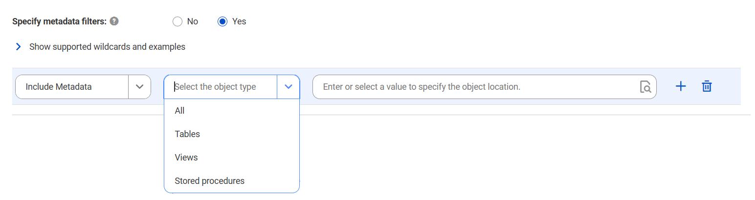 The image shows the filter conditions with the search button.