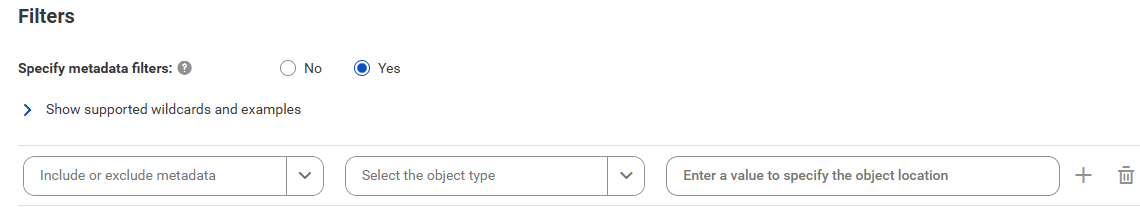 The image shows the filter properties for the catalog source.