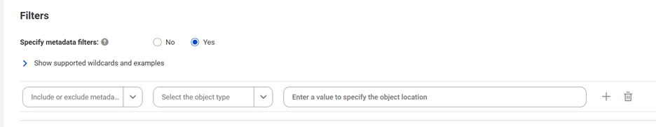 The image shows the filter properties for the catalog source.