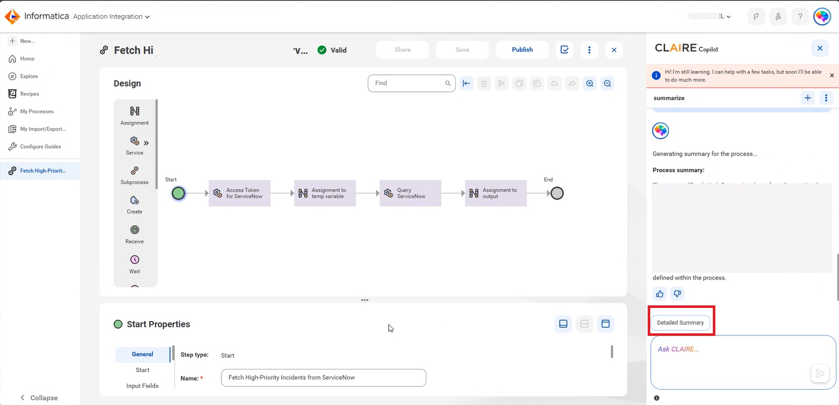 Copilot creates a detailed summary that explains every part of the asset.