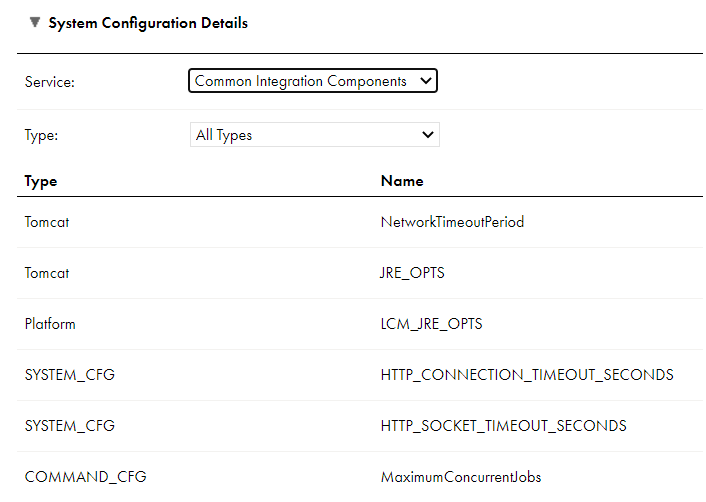 The image shows the Common Integration Components service properties.