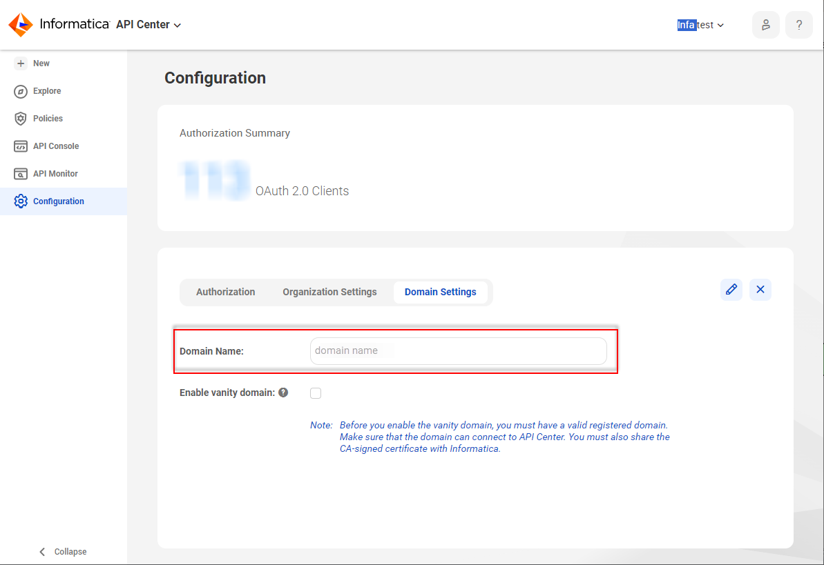 API domain name change.