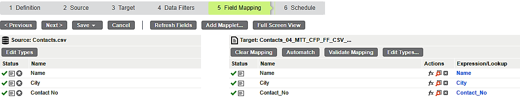 data synchronization mapped fileds in google big query