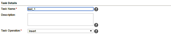 Definition page for data synchronozation task