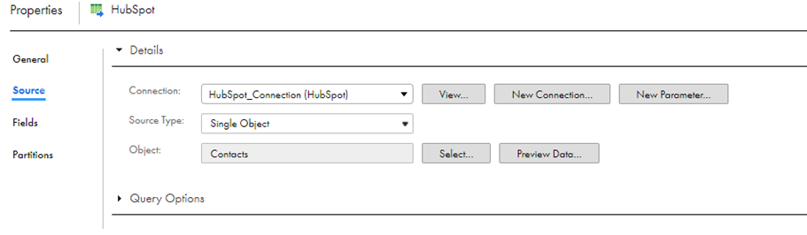 Source properties in a mapping.