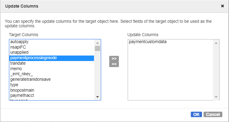 Select the target columns.