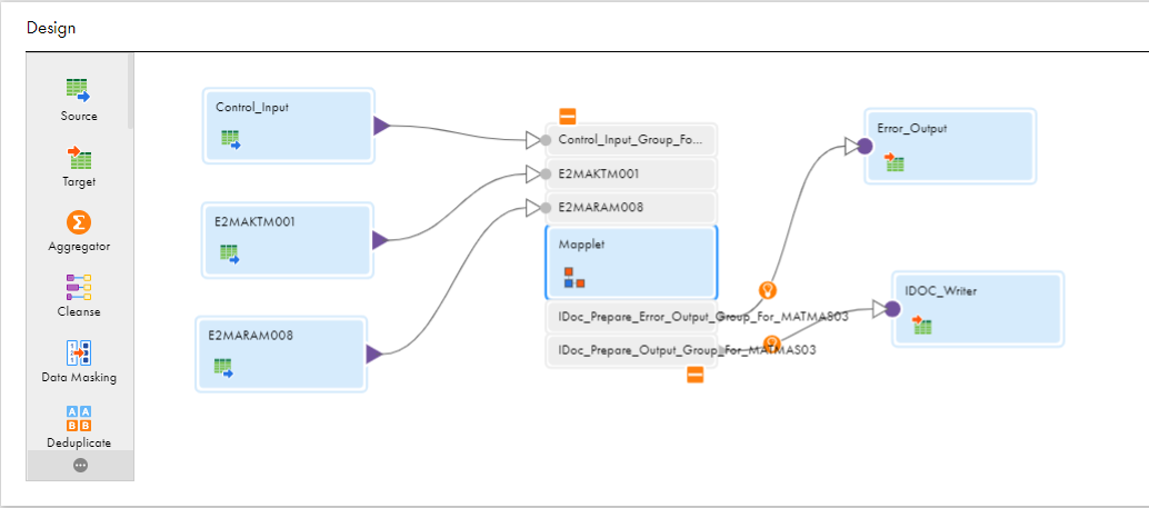 Configured inbound mapping with the MATMAS IDoc.