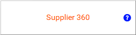 Get help for Supplier 360.