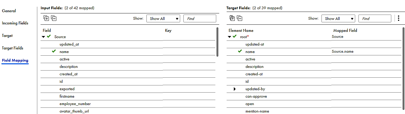 Coupa V2 Target Transformation In Mappings