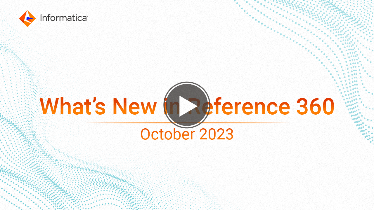 Reference 360 What's New video for October 2023 release.