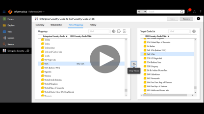 Map a code value from the source code list to the equivalent code value in the target code list.