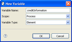 New Variable dialog