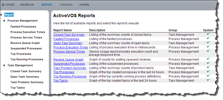Report page