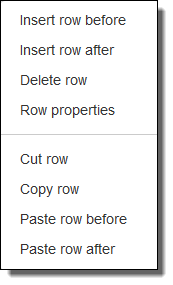 Table Row picklist