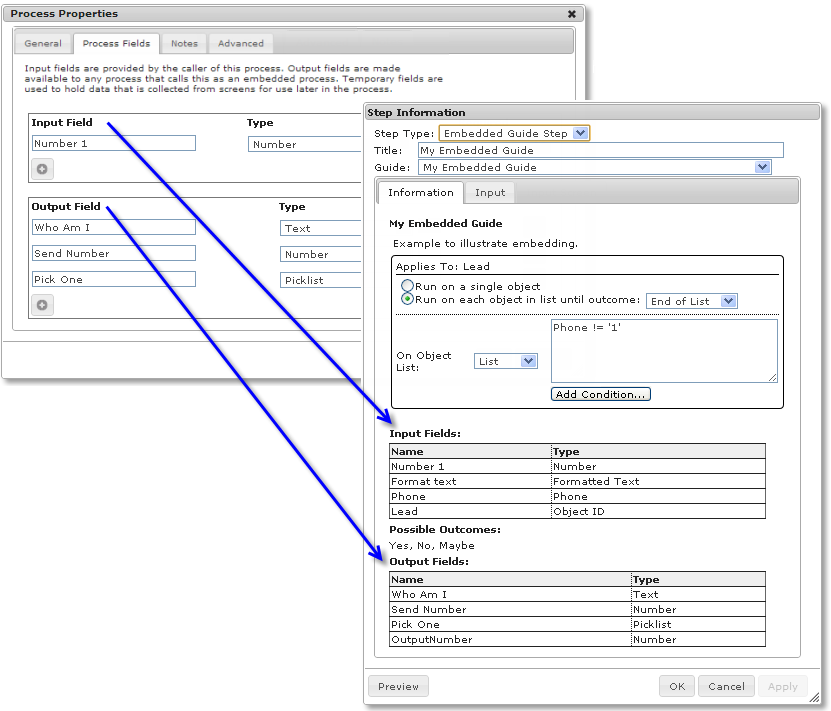 Embedding and field relationships