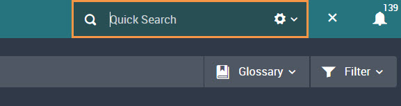 Quick Search input field