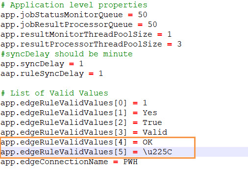 New default output values