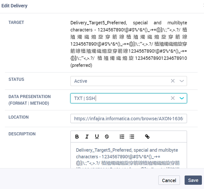 Image depicts the Edit Delivery dialog box.