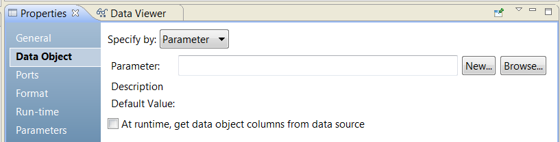 When you choose to specify by parameter, you can browse for an existing resource parameter or you can create a new resource parameter.