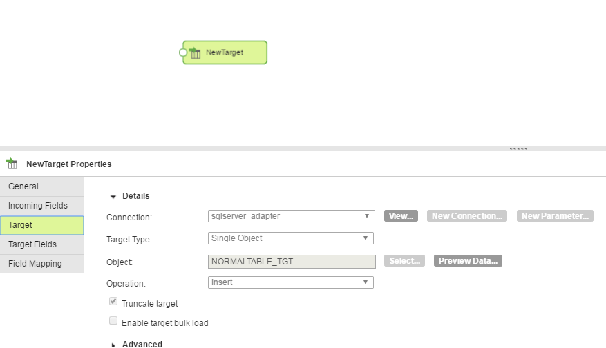 select target for mapping